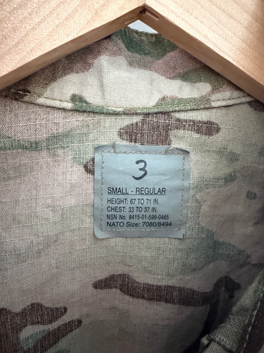 Small-Regular Multicam Army Jacket. - Picture 7 of 8